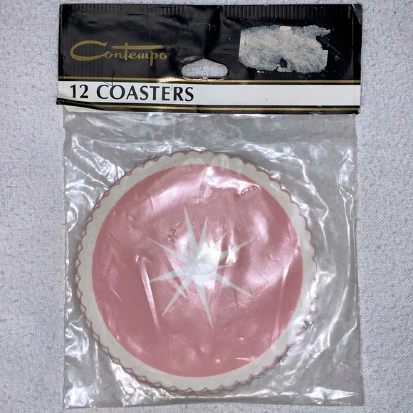 Contempo Other - Disposable Pink Party Coasters Baby Girl Shower Bridal Birthday 12 Circle Decor